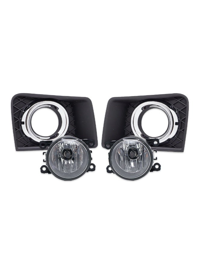 DLAA Pack of 2 Front Halogen Fog Lamp with Chrome Rim Black Cover & Wires Suitable for Caprice 2010 | 1 Year International Warranty - Image 2